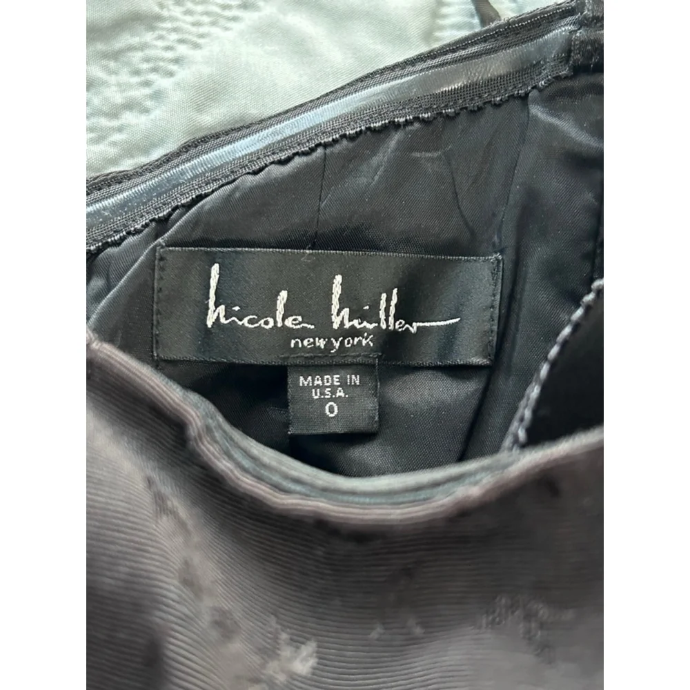 Nicole Miller Black Strapless Evening Gown Dress Size 0 NWT - Picture 9 of 16